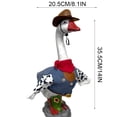 thumbnail image 7 of Porch Goose Statue, 14" Tall Big Animal Cowboy Goose Figurine for Patio, Balcony, Front Door Decor, Outdoor Lawn Garden Decoration, Gift for Family Friends, 7 of 7