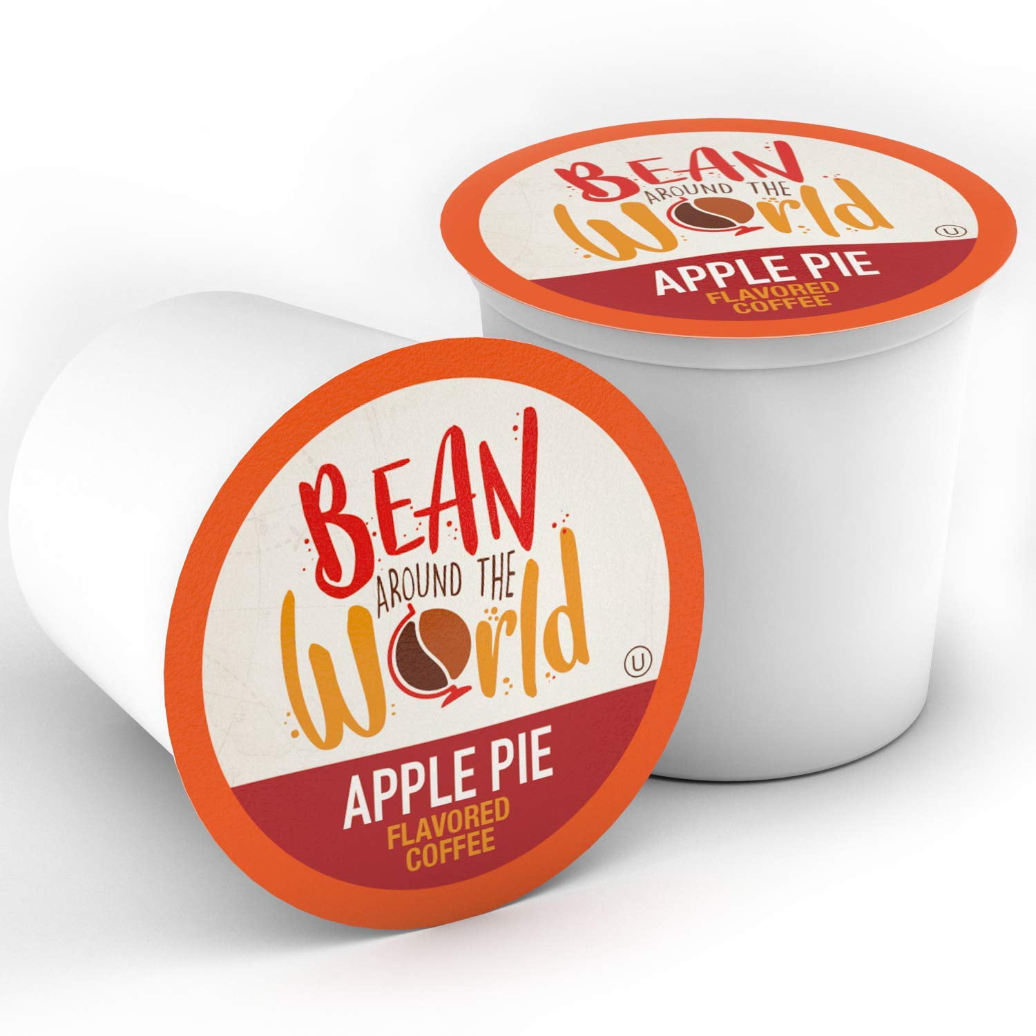 Bean Around The World Apple Pie Flavored Coffee Compatible With 2.0 Keurig K Cup Brewers, 40 Count