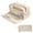 Beige, variant on Large Capacity Pencil Case Clear Zipper Pencil Pouch with Handle Student Stationery Black