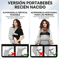 thumbnail image 4 of "Mochila Cangurera Para Bebé Ergonómica, 4 Formas De Porteo Lab.G, Gris Claro ", 4 of 5