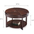 thumbnail image 3 of Bowery Hill Table Basse Ronde en Cerise au Chocolat, 3 of 3