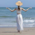 thumbnail image 2 of Sombrero de paja para mujer, sombrero de playa con ala ancha, sombrero flexible, sombrero para viajes de verano, sombrero ligero, sombrero transpirable para actividades al aire libre, 2 of 7