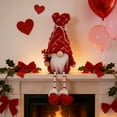 thumbnail image 5 of Valentine's Day Red Gnome Decor, Red Heart-Patterned Plush Standing Doll, Romantic Home Decor Ornament for Tiered Trays,Festive Valentine's Styling Piece with Soft Fabric & Charming Design, 5 of 6