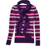 Faded Glory - Women's Plus Crew-Neck Sweater with Scarf