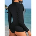 thumbnail image 7 of Asoul Rash Guard for Women Full Zip, Zip Up Long Sleeve Swim Shirts for Women, Surfing Top UPF 50+ SPF Sun & UV Protection, 7 of 7