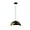 Black, variant on Retro Colorful Semicircle Metal Pendant Lighting for Dining Room, Minimalism Industrial Style Pendant Light Fixture, Modern Simple Pendant Lamp for Kitchen Island Garage Over Table