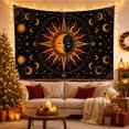 thumbnail image 3 of Sun and Moon Celestial Mandala in Starry Cosmos, Mystical Boho for Spiritual Art Lovers, Celestial Home Decor Housewarming Gift Tapestry Wall Hanging for Bedroom, Living Room and Dorm, 3 of 7