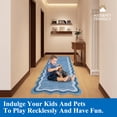 thumbnail image 3 of Scalloped Area Rugs Washable Modern Accent Rug, Stain-Resistant Foldable Floor Mat with Non-Slip Backing, Contemporary Low Pile Indoor Carpet for Bedroom, Living Room, 3 of 8