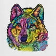 thumbnail image 2 of Colorful Majestic Neon Atric Wolf | Dean Russo Art Animal Lover Womens T-Shirt, White, XL, 2 of 5