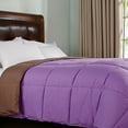 thumbnail image 4 of Peace Nest All Season Reversible King Down Alternative Quilted Comforter, Purple/Brown, King Size, 4 of 7