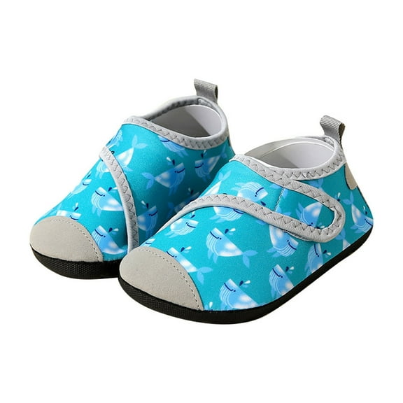 WRTFVZA Kids Water Shoes Girls Boys Quick Dry Socks Barefoot Non Beach Swim Surf Shoes 15months #Light Blue
