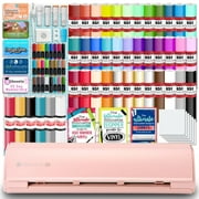 Silhouette Pink Cameo 5α Alpha w/ Advanced Blade Pack, 38 Oracal Sheets, HTV