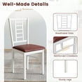 thumbnail image 6 of Giantex Wooden Dining Chairs Set of 2, Armless Kitchen Chairs w/Hollowed Backrest, White, 6 of 6