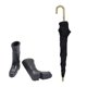 thumbnail image 3 of Miniature Rain Boots and Umbrella Set for Dollhouse Decoration – Realistic Mini Furniture Prop with Fine Craftsmanship for Mini House Accessories and, 3 of 4