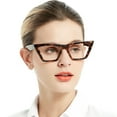 thumbnail image 2 of OCCI CHIARI Fashion Reading Glasses Cat Eye Reader 1.0 1.25 1.5 1.75 2.0 2.25 2.5 2.75 3.0 3.5 4.0 5.0 6.0 (Brown, 2.75) with Arylic Lens, 2 of 6