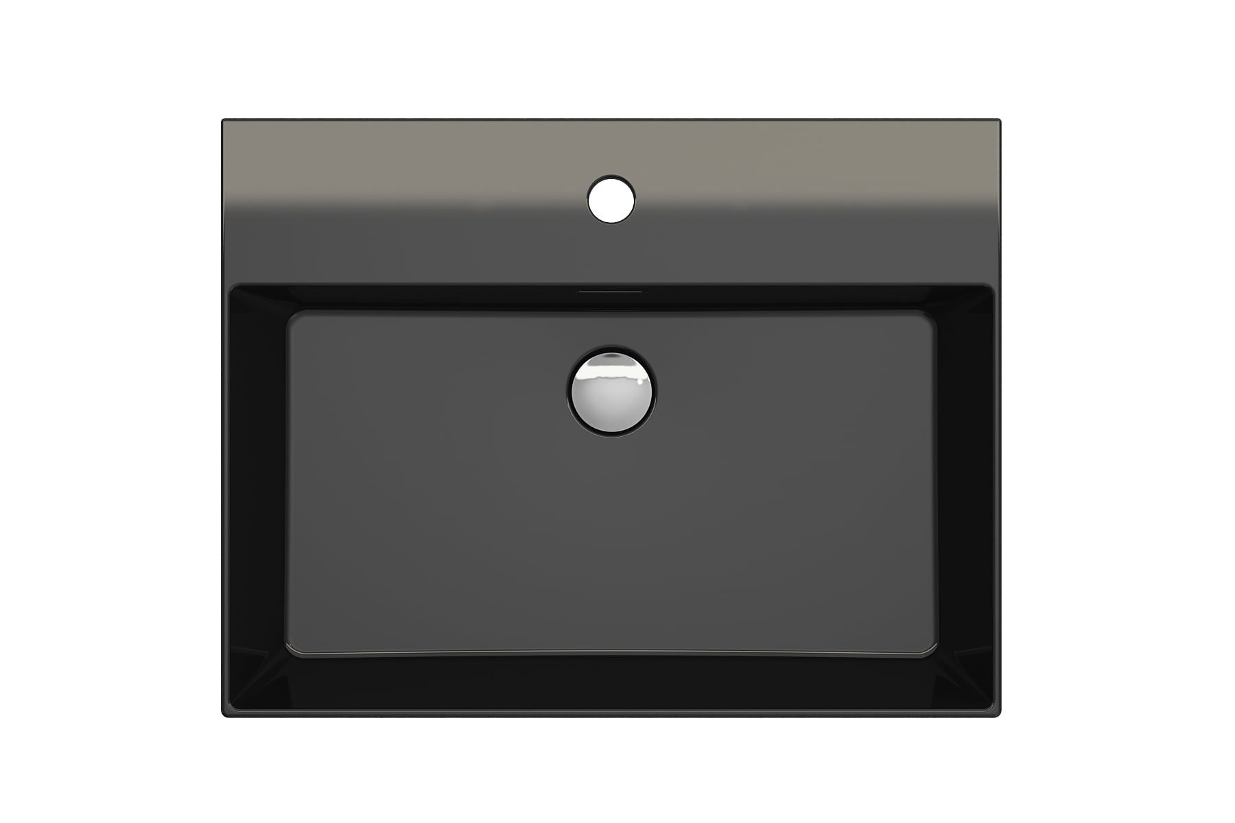BOCCHI 1376-005-0126 Wall-Mounted Sink Fireclay 24" 1-Hole + Overflow Black