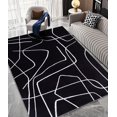 thumbnail image 1 of YIHOUSE Abstract Area Rugs 5x7 for Living Room Bedroom, Machine Washable Rug,Low-Pile Floor Carpet with Non Slip Ultra-Thin Rug for Dining Nursery Laundry Room, Dark, 1 of 6