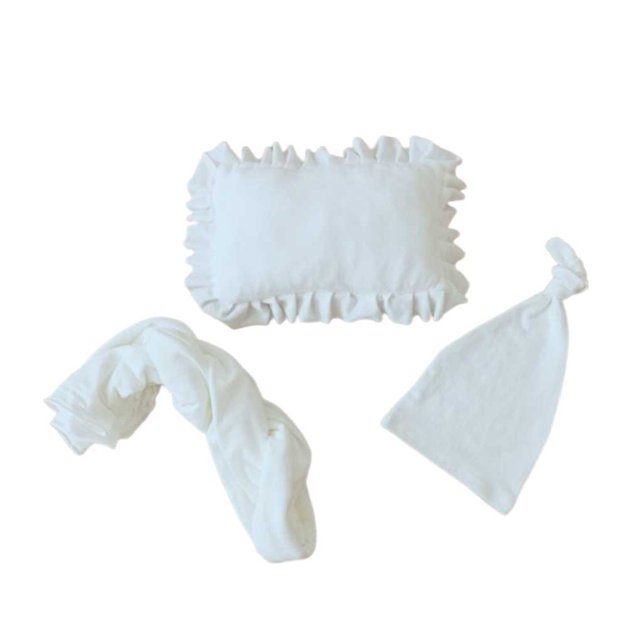Accesorios de fotografía para recién nacidos, almohada para posar, paño de envoltura para Baby Shower, sombrero suave para estudio de fotografía auxiliar