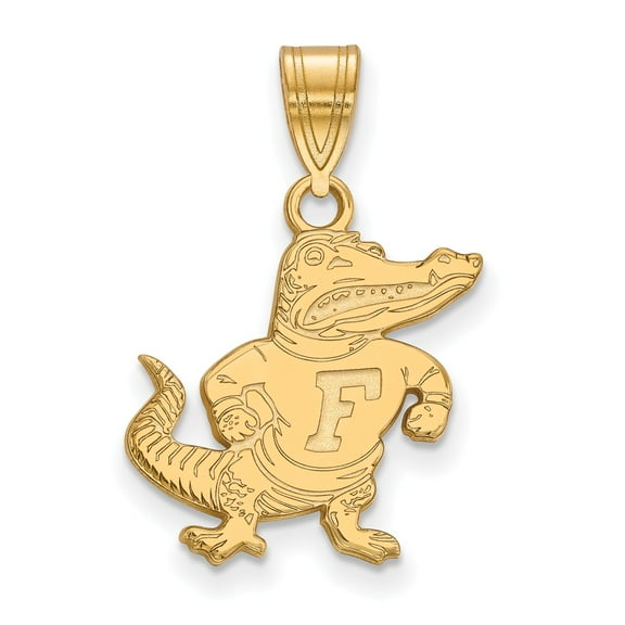 Real 14kt Yellow Gold LogoArt University of Florida Medium Pendant; for Adults and Teens; for Women and Men