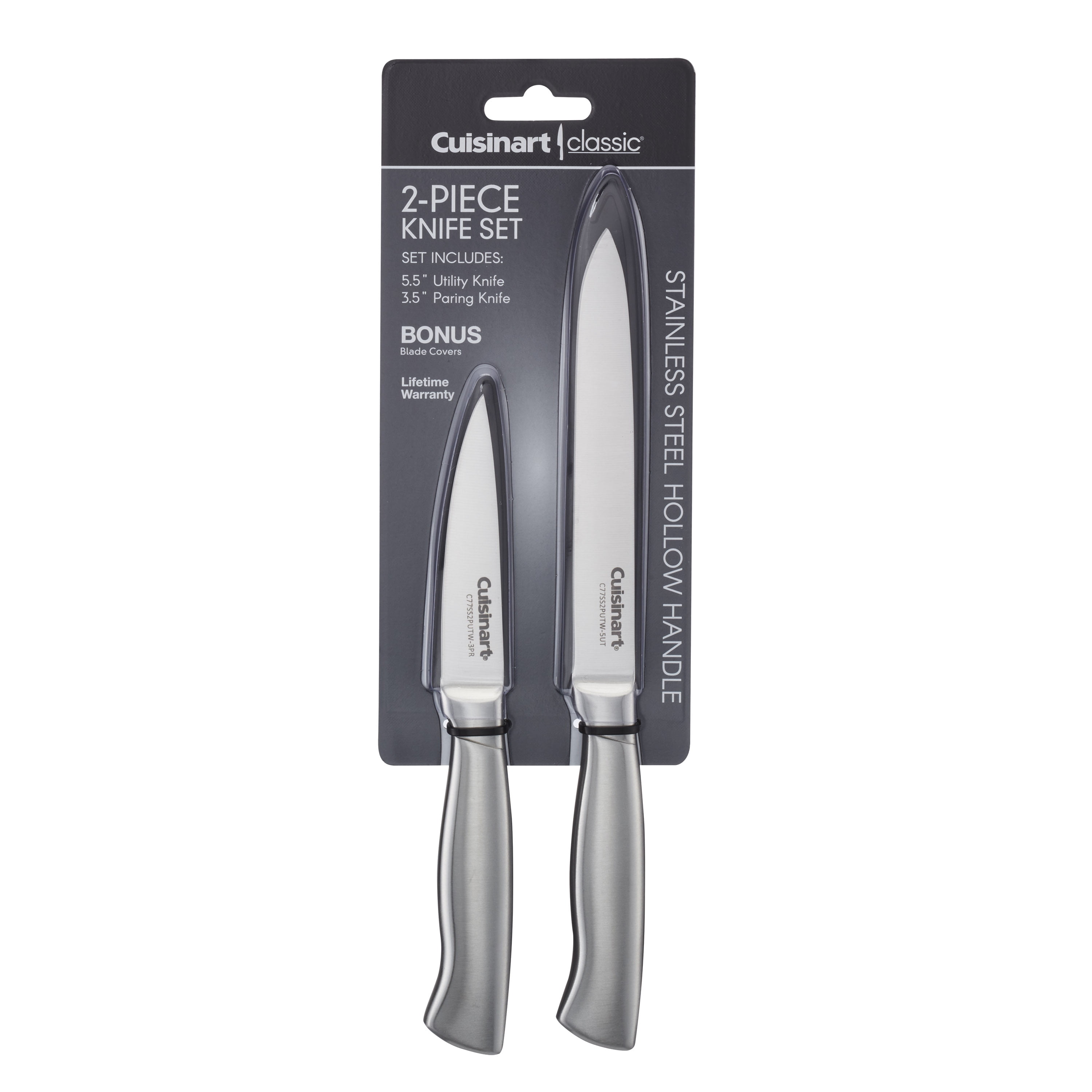 Cuisinart C77TR-2P Triple Rivet Collection 2-Piece Knife Set, 5.5-Inch  Utility and 3.5-Inch Paring