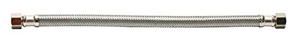 fluidmaster b6f16 faucet connector, braided stainless steel - 3/8 female compression thread x 3/8 female compression thread, 16-inch length - image 2 of 3