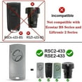 thumbnail image 3 of Garage Door Opener for RSC2 RSE2 433MHz Remote Control for RSC2-433 RSC2-433 Electric Gate KeyFob, 3 of 5