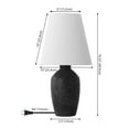 thumbnail image 4 of JONATHAN Y Xander 19.5" Minimalist Scandinavian Concrete Effect Resin/Iron Ginger Jar LED Table Lamp, Matte Black (Set of 2), JYL5605A-SET2, 4 of 6
