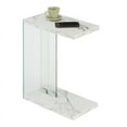 thumbnail image 6 of Convenience Concepts SoHo Glass C End Table, White Faux Marble/Glass, 6 of 7