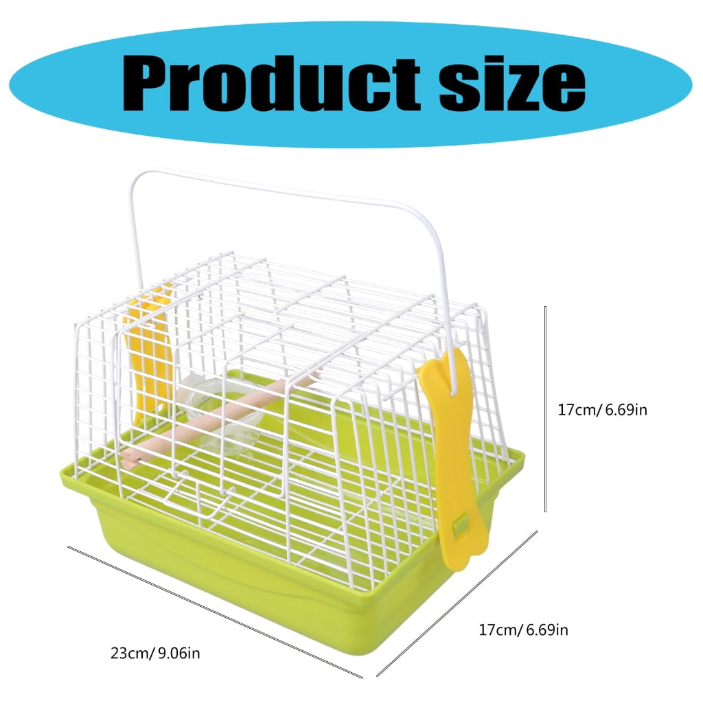 Iron Wire Travel Use Bird Cage With Perch And Easy Maintenance Design For Small Birds