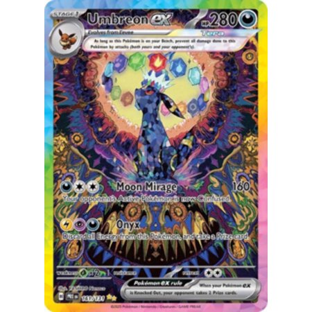 Pokemon Umbreon ex Prismatic Evolutions Trading Card