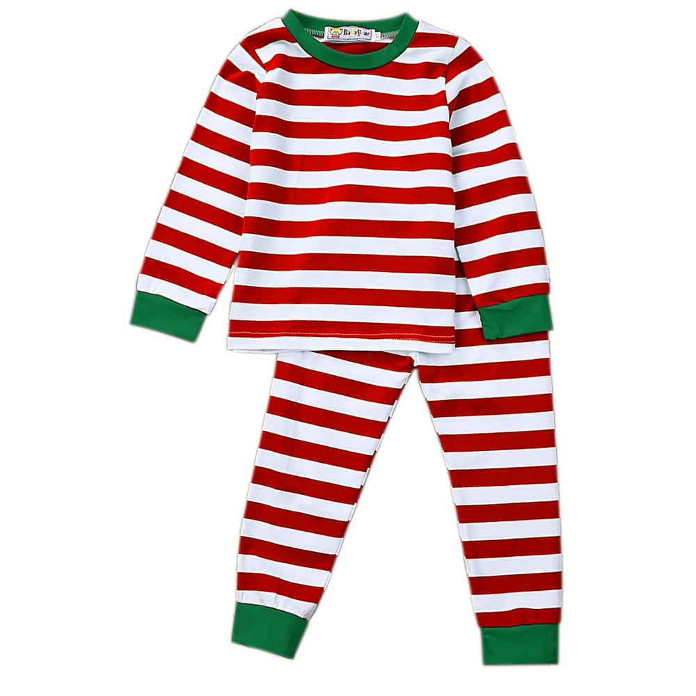 striped xmas pjs