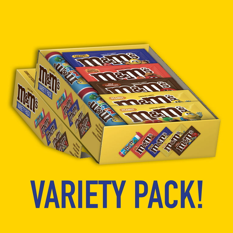 M&M's Milk Chocolate Candy Variety Box - 30 Ct Assorted Bulk Candy Box