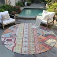 thumbnail image 6 of Addison Rugs Chantille Indoor/Outdoor Transitional Aztec Linen Washable Round Rug, 8' x 8', 6 of 6