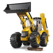 CAT Backhoe Loader Construction Vehicle, Realistic Toy Digger with Moving Front Loader and Excavator Arm, Great for Play Indoors, Outdoors, in Sand and Snow, 1:16 Scale, Ages 3+