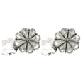 thumbnail image 1 of QualitChoice 2pcs Zinc Alloy Flower Sleeve Button Cover Clip On Button Covers For Shirts Rhinestone Button Covers A, 1 of 6