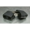 thumbnail image 3 of 12 Pack of Black North American Plug Adapters - Changes Euro/Asia Plugs to US-Style Plug, 3 of 4