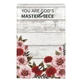 thumbnail image 1 of WIRESTER 1-Gang No Device Wall Plate Cover, Red Flower - You Are God's Masterpiece, 1 of 6