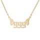 thumbnail image 1 of Joyería de Acero Inoxidable Mujeres Luz Ángel Número Colgante Collar 000 999, 1 of 6