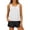 White, variant on Busydd Tankini Swimsuits for Women with Built in Bra Fashion Solid Color 2 Piece Swimsuit for Women Round Neck Sleeveless Ribbed Tops and Shorts Swimwear for Beach 2XL
