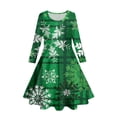 thumbnail image 3 of MIASHUI Robe de Fête Festive pour Filles avec Motif Enchanteur de Cerf et d'Arbre Imprimé Vert, 4-5 Ans, 3 of 5