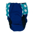 thumbnail image 3 of Barkertime Turquoise Polka Dot on Blue Cat Diaper, 3 of 5