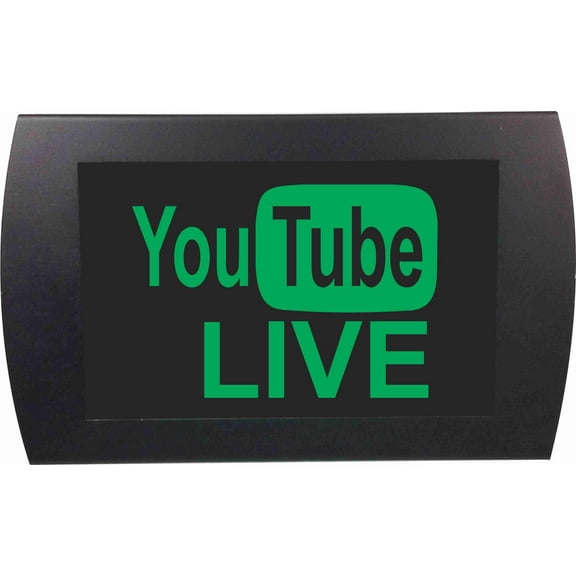 AMERICAN RECORDER - "YOU TUBE LIVE" LED Lighted Sign