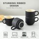 thumbnail image 4 of Set de 4 Tazas de Café HASENSE 450 ml Apilables en Negro, 4 of 8