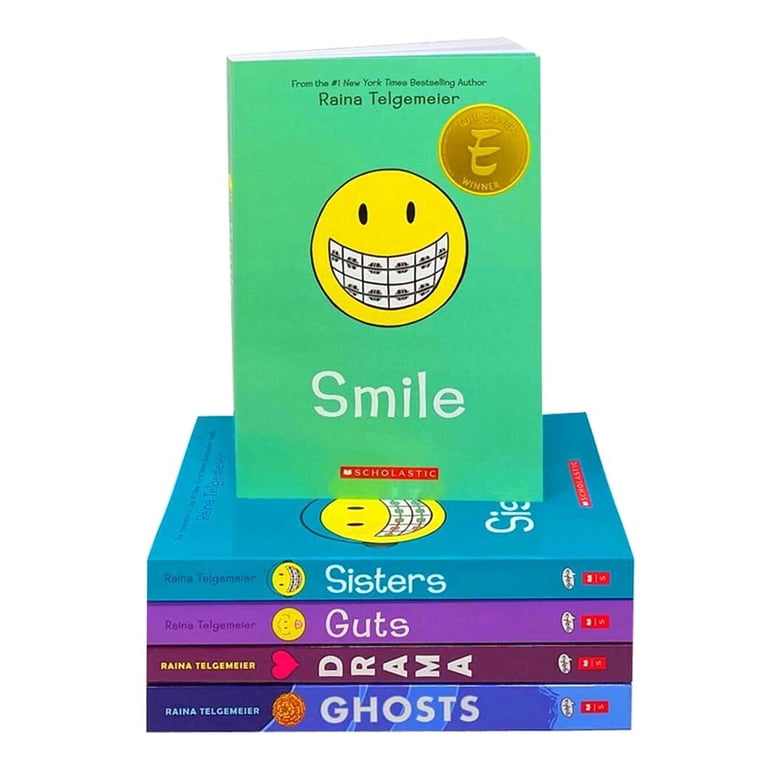 Raina Telgemeier Collection 5 Books Set - Smile, Drama, Sisters