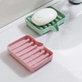 thumbnail image 4 of Jabonera para lavabo y fregadero - Material reciclable - Paquete de 3 jaboneras para baño o cocina - Mantiene el jabón seco y limpio - 3 colores (azul, rosa, verde), 4 of 7