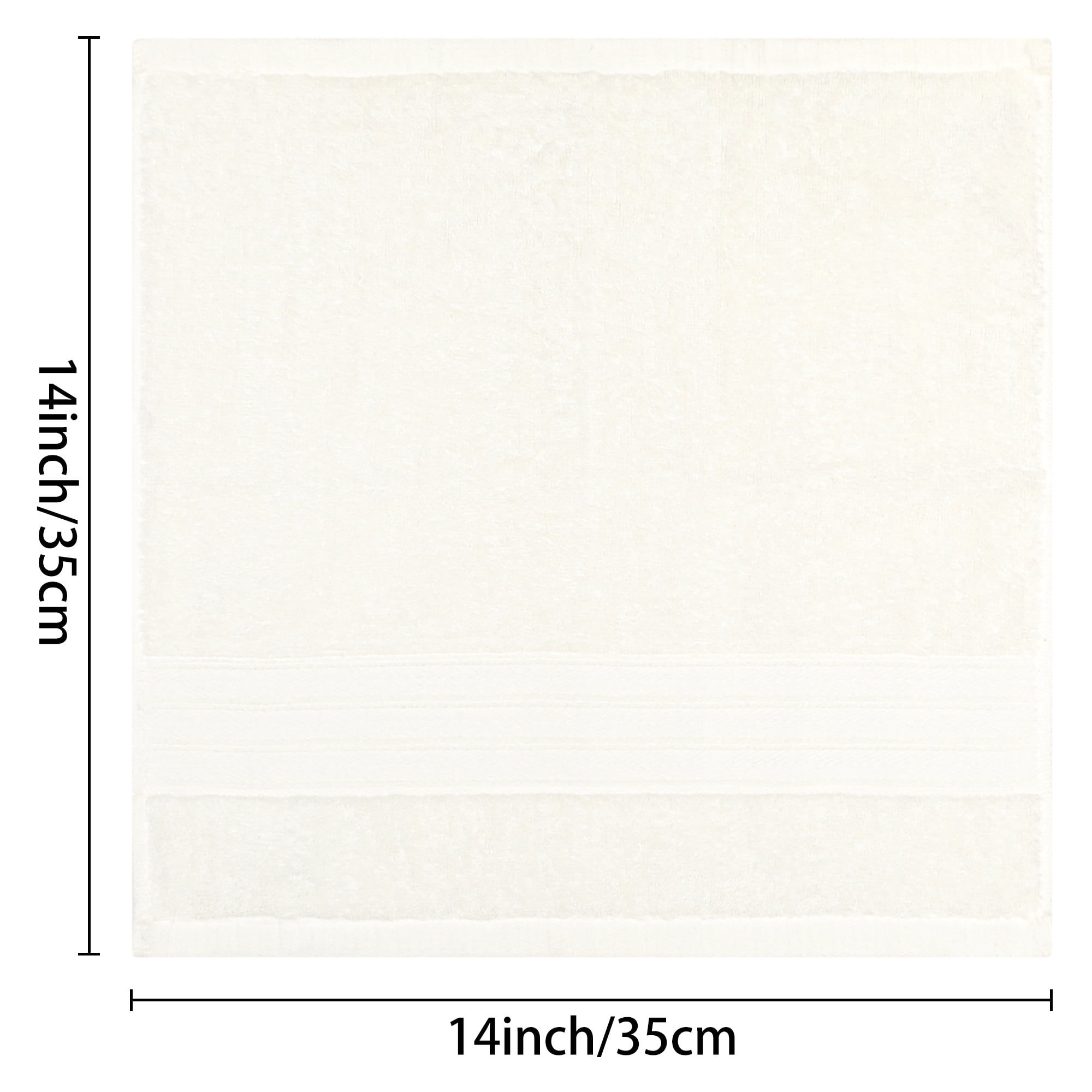 Unique Bargains Striped Cotton Bath Washcloths Absorbent Face Towel Body Wash Cloth Towels Beige 6