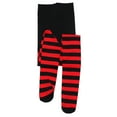 thumbnail image 2 of BERTDOMD 1 Pair Christmas Stockings Tube Socks Red Black Stripes Holiday Party Costume Accessory Pantyhose for Women and Girls, 2 of 5