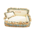 thumbnail image 3 of Cama para perros, sofá, tumbona para mascotas, suave, cómoda, antideslizante, para perros y gatos, sofá Cuadros amarillos XL, 3 of 9