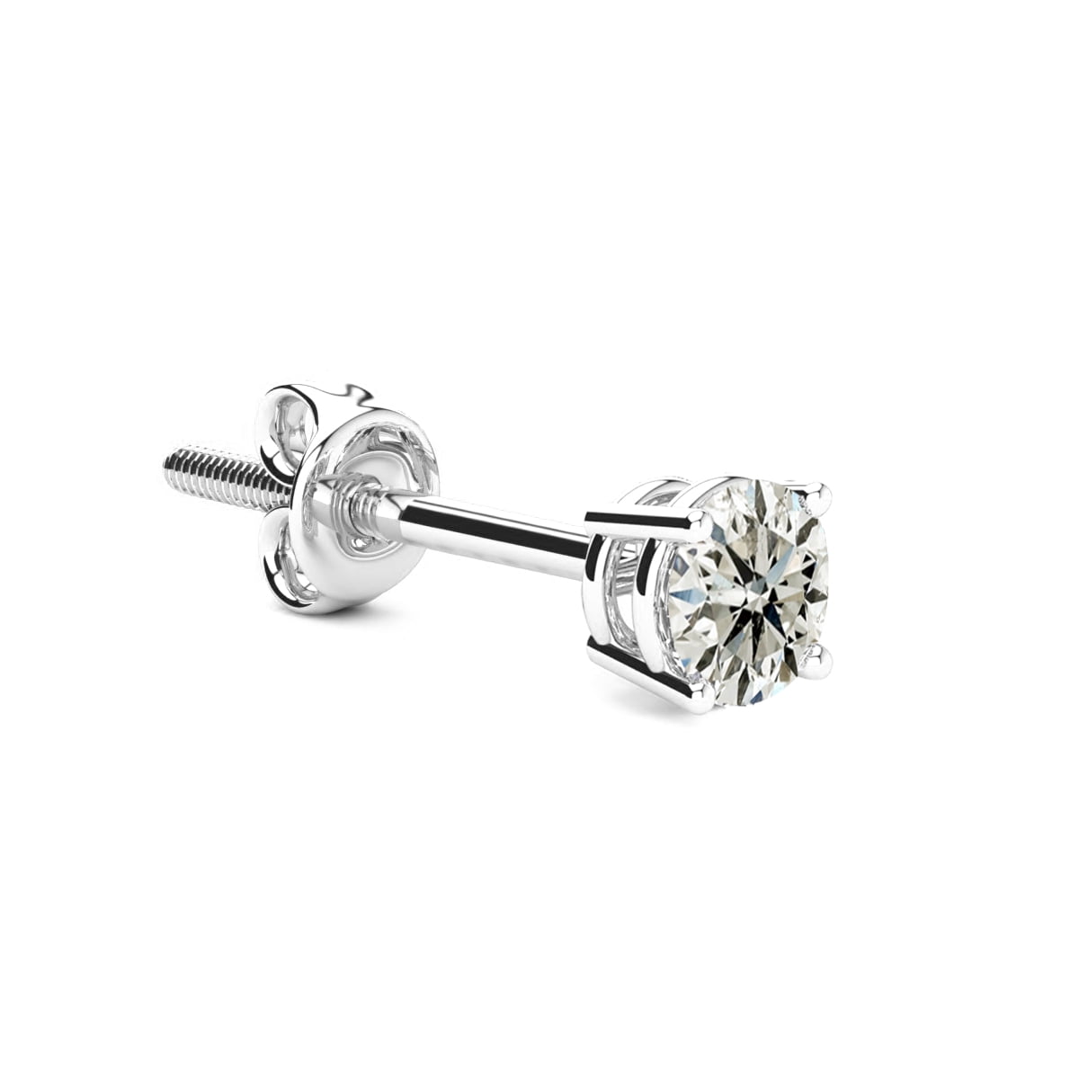 Super Jeweler Women Accessories Jewelry Earrings Studs 1 g 1/2 Carat Princess Cut Single Diamond Stud Earring in 14k 