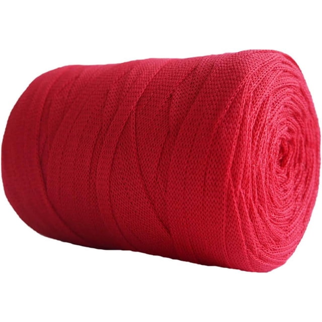 Zhuge 250 g 8,1 oz Hilos de colores sólidos de lujo para hacer tú mismo bolsos, alfombras, cojines, tela de algodón, hilo para tejer a crochet, rojo